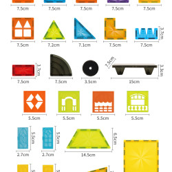 Магнитни конструктори LELINO Diamond 45 бр.