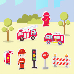 Магнитни плочки LELINO Fantasy Fire Control  48 бр.