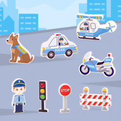 Магнитни конструктори LELINO Fantasy Police 42 бр.