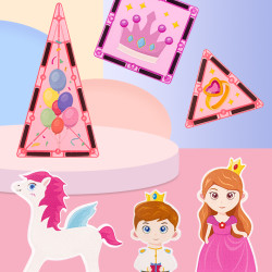 Магнитни конструктори LELINO Fantasy Princess 58 бр.