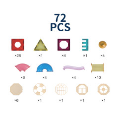 Магнитни конструктори LELINO Roller 72 бр.